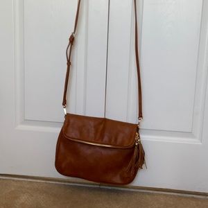 Nice Brown Fold-over Shoulder Bag (clutch)